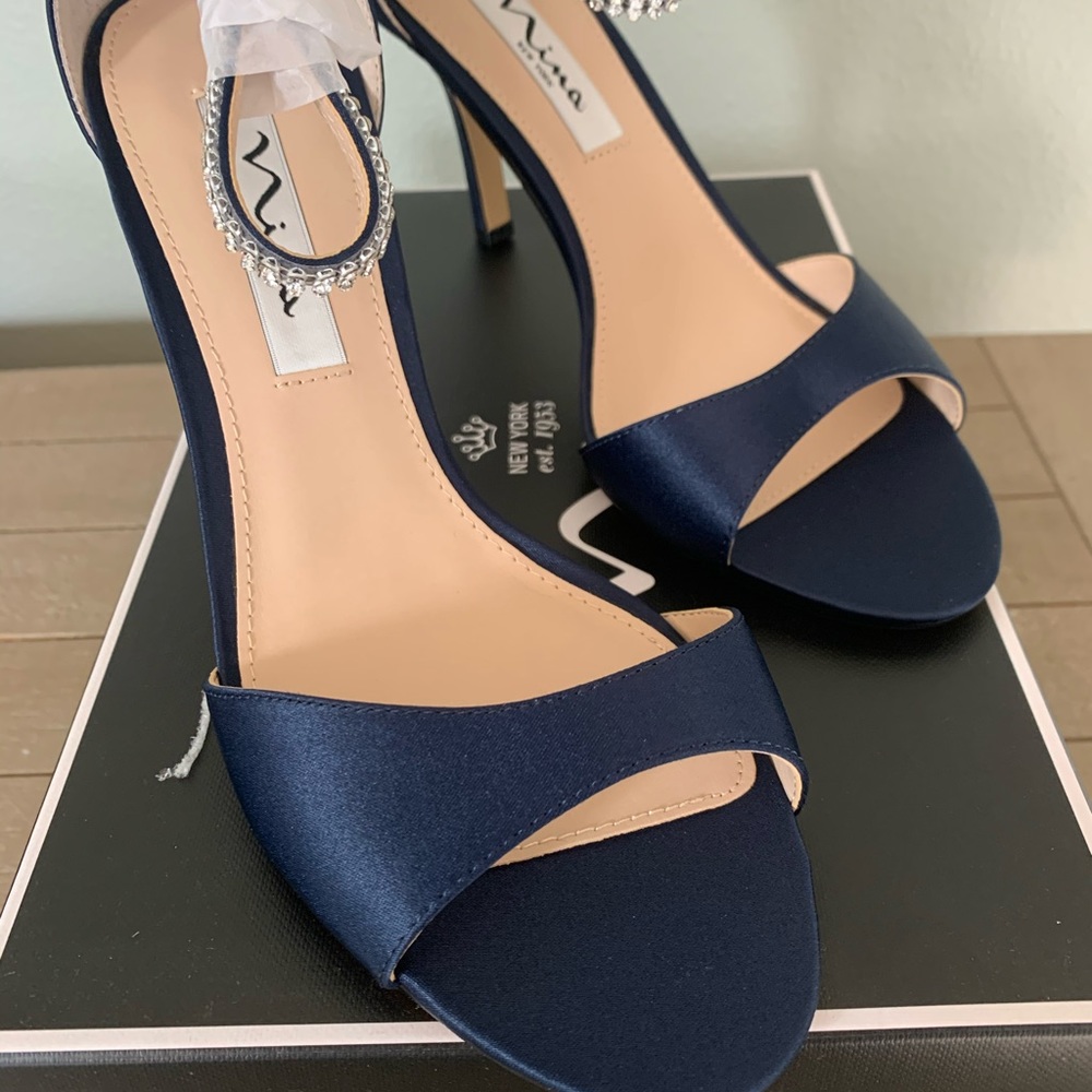 Nina - Volanda Evening Dress Sandals in Navy